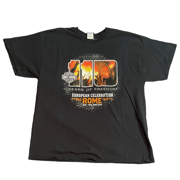 Harley Davidson XL black shirt from the European Celebration in Rome, June 2013 - Picture 1 of 5